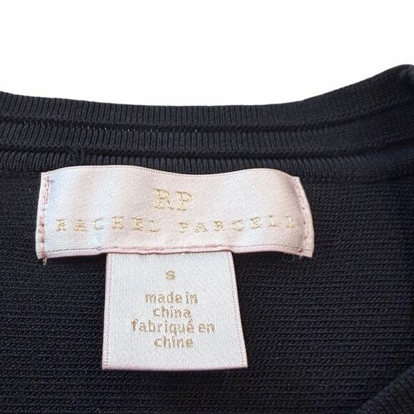 Rachel Parcell Santana Scuba Knit Sweater in Black - Picture 3 of 8